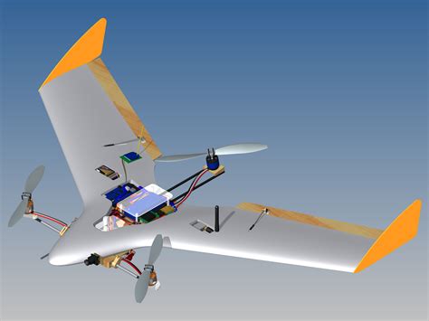 introducing  orange hawk tricopterflying wing vtol uav diy drones radio control diy
