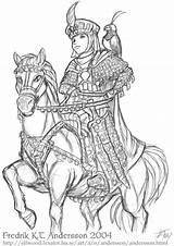 Elfwood Noble Rider Andersson sketch template