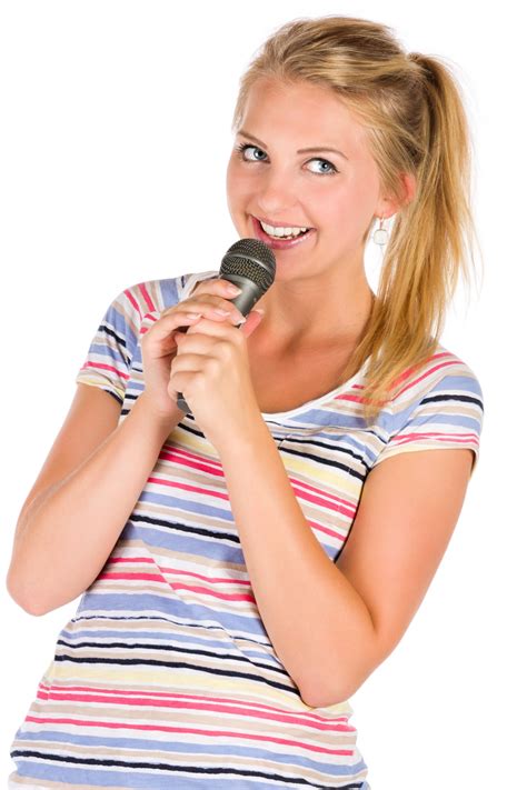 young woman singing  stock photo public domain pictures