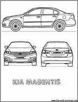 Kia Coloring Pages Magentis Optima Fun Template sketch template