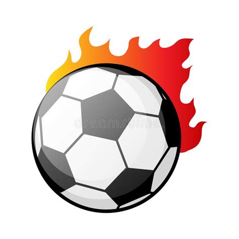 Soccer Ball Flames Stock Illustration Illustration Of Central 823798