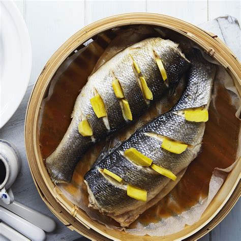 Steamed Sea Bass With Ginger Recipe Ginger Recipes Sea Bass Recipes