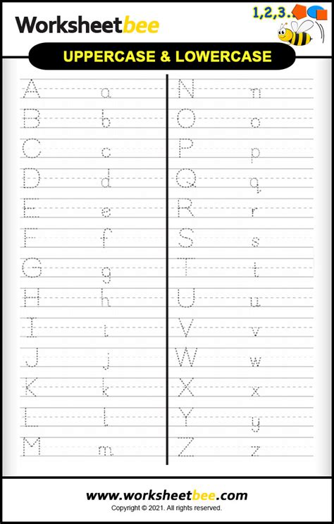 printable tracing alphabet letters upper  lowercase printable