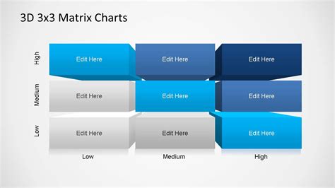3d matrix charts powerpoint template slidemodel