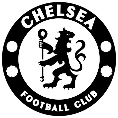 chelsea logo black  white