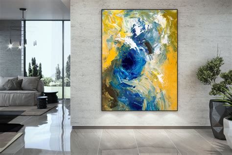 abstract wall art original painting  canvasdine room wall etsy