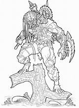 Depredador Hunter Predador Samurai Colorir Desenhos Avpgalaxy sketch template