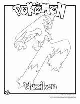 Blaziken Pokemon Woojr sketch template