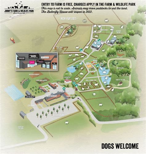 map  jimmys farm wildlife park illustrated layout