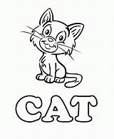 Cat Coloring Pages Small Printable Word Print Kids Spelling Cats Color Printables Dog Popular Letter Getcolorings Library Clipart Coloringhome sketch template