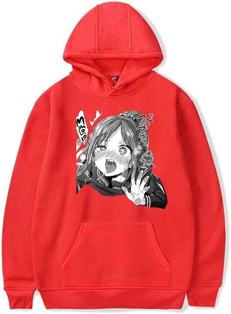 hoodies sweatshirt japan anime ahegao shy girl men hoodies sweatshirt