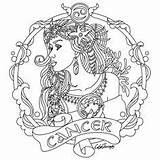 Coloring Zodiac Pages Colouring Adults Adult Cancer Signs Pisces Astrology Taurus Printable Beauty Sheets Sign Horoscope Mandala Aries Fr Digital sketch template