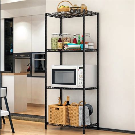 tier steel shelf shelving unit metal organizer wire rack home kitchen