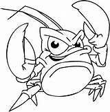 Crab Coloring Kids Printable Pages sketch template