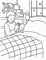 Coloring Bedtime Before Pages Boy Prayer Lords Sheet Getcolorings sketch template