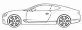 Bentley Continental Coloringpagez Drawcarz sketch template