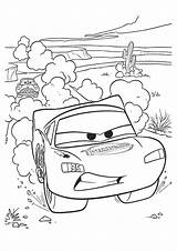 Mcqueen Lightning Coloring Pages Cars Disney Para sketch template