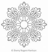 Medallion Celtic Snowflake Quilting Designs Intelligentquilting Mandala Coloring Digital Pattern Pages Patterns Harrison Rogers Sherry sketch template