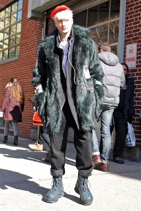 Male Model Street Style At New York Fashion Week Fall