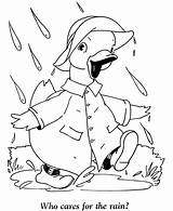 Coloring Duck Ducks Pages Rain Easter Sheets Puddle Baby Funny Animals Activity Umbrellas Donald Clipart Preschool Kids Goes School Sheet sketch template