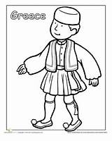 Coloring Pages Culture Greek Kids Around Traditional Worksheets Clothing African Education Country Worksheet Para Colouring Colorear Detailed Sheets Different Greece sketch template