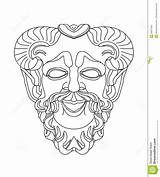 Satyr Theatrical Masks Theatraal Masker Grieks Greci Maschere Greche Istruzione Vasi Grecia Myth Antica sketch template