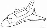 Spaceship Coloring Transportation Shuttle Space Pages Rocket Drawing Template Kb sketch template