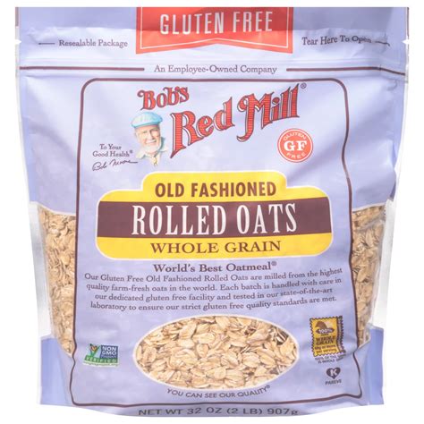 bobs red mill gluten   fashioned rolled oats shop oatmeal