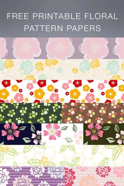 printable floral pattern papers tortagialla