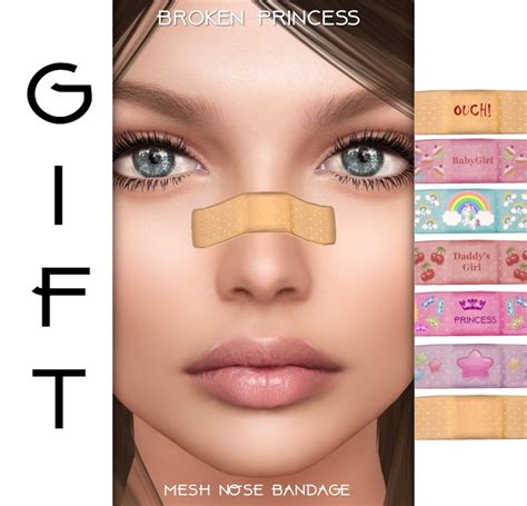 mesh nose bandage february  gift  broken princess teleport hub