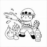 Firefighter Helpers Printable Hazards Fighting sketch template