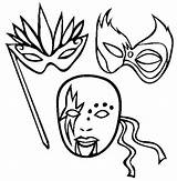 Mardi Gras Mask Coloring Awesome Pages Drawing Drawings Clip Types Cartoon Getdrawings sketch template