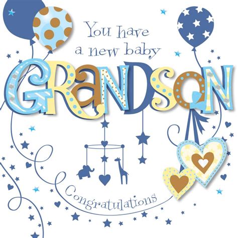baby grandson congratulations greeting card cards