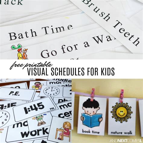 visual schedule printables   kids  daily routines