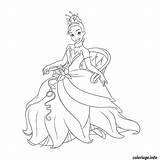 Grenouille Coloriage Princesse sketch template