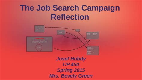 job search campaign reflection  josef hobdy