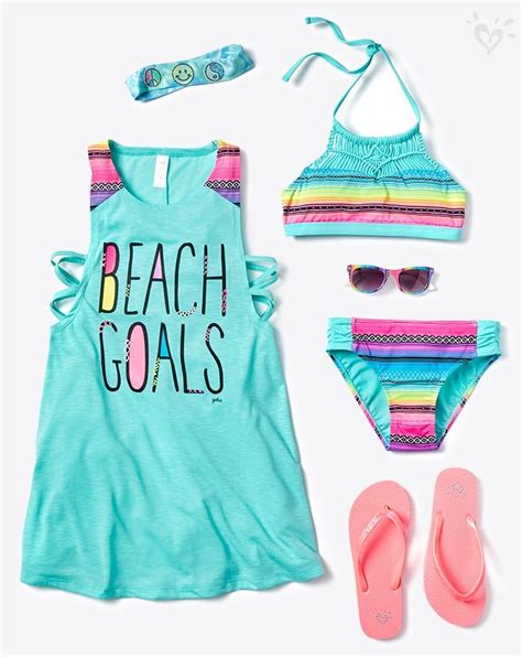 Take Sunny Hues And Punchy Prints To The Beach Justice Clothing