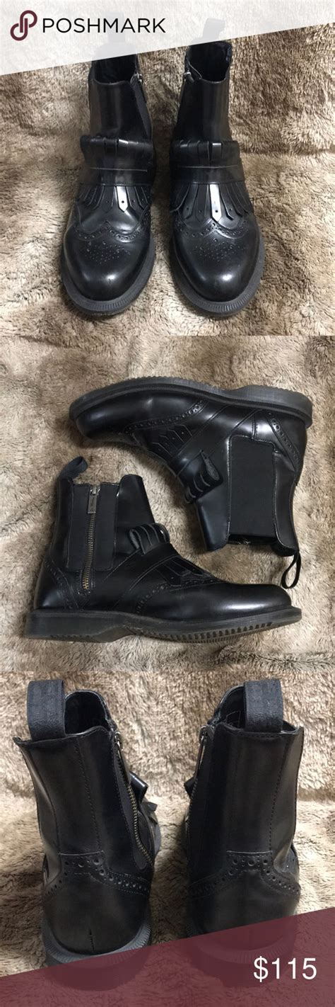 dr martens tina smooth boots black leather boots boots black leather