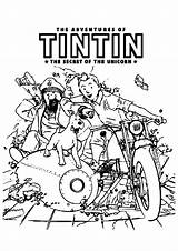 Tintin Coloring Pages Colouring Books Choose Board Unicorn sketch template