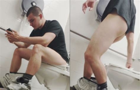 spy on this guy wiping his ass in the toilet spycamfromguys hidden cams spying on men
