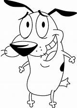 Courage Cowardly Dog Coloring Pages Drawing Draw Drawings Cartoon Tattoo Outline Line Cartoons Smile Printable Cliparts Easy Color Eye Evil sketch template