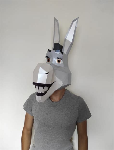 donkey shrek mask diy etsy