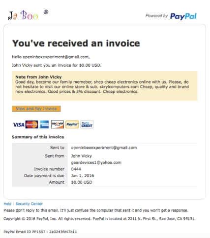 invoice  paypal     newest   spamming   internet patrol