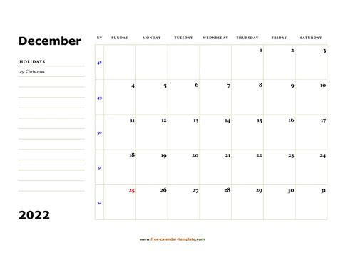 december  calendar printable   calendar