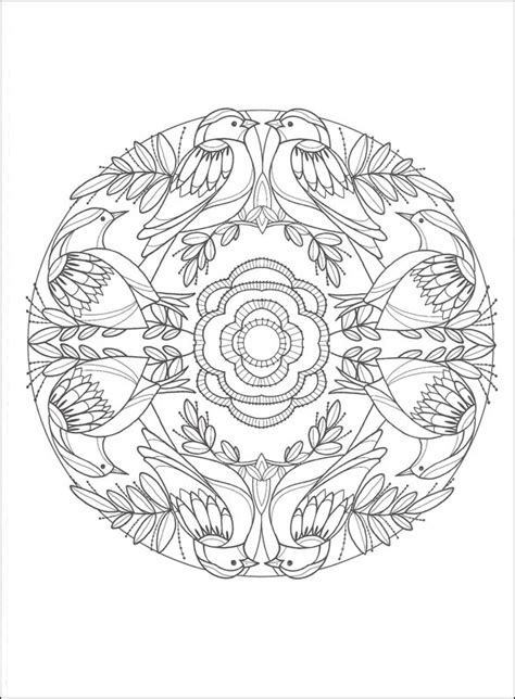 bird mandalas coloring book creative haven dover publications