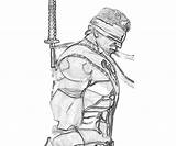 Kenshi Mortal Combat Kombat Profil Coloring Pages Sketches Template sketch template