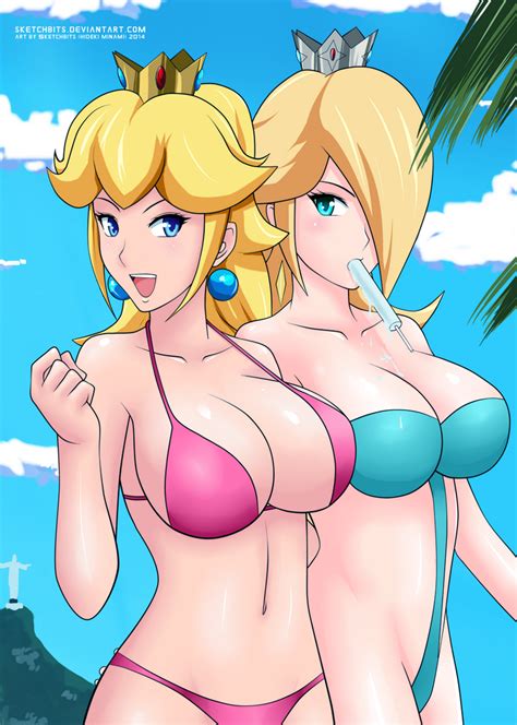 Princess Peach And Rosalina By Sketchbits On Deviantart