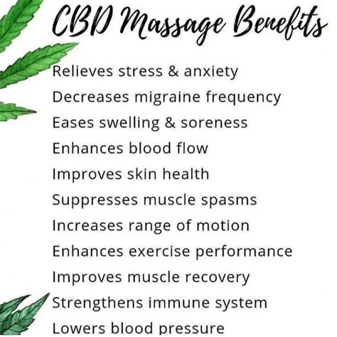 benefits of cbd infused massage