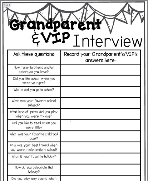 printable grandparents day activities