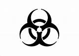 Biohazard Symbol Dxf Eps sketch template
